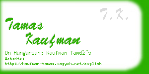 tamas kaufman business card